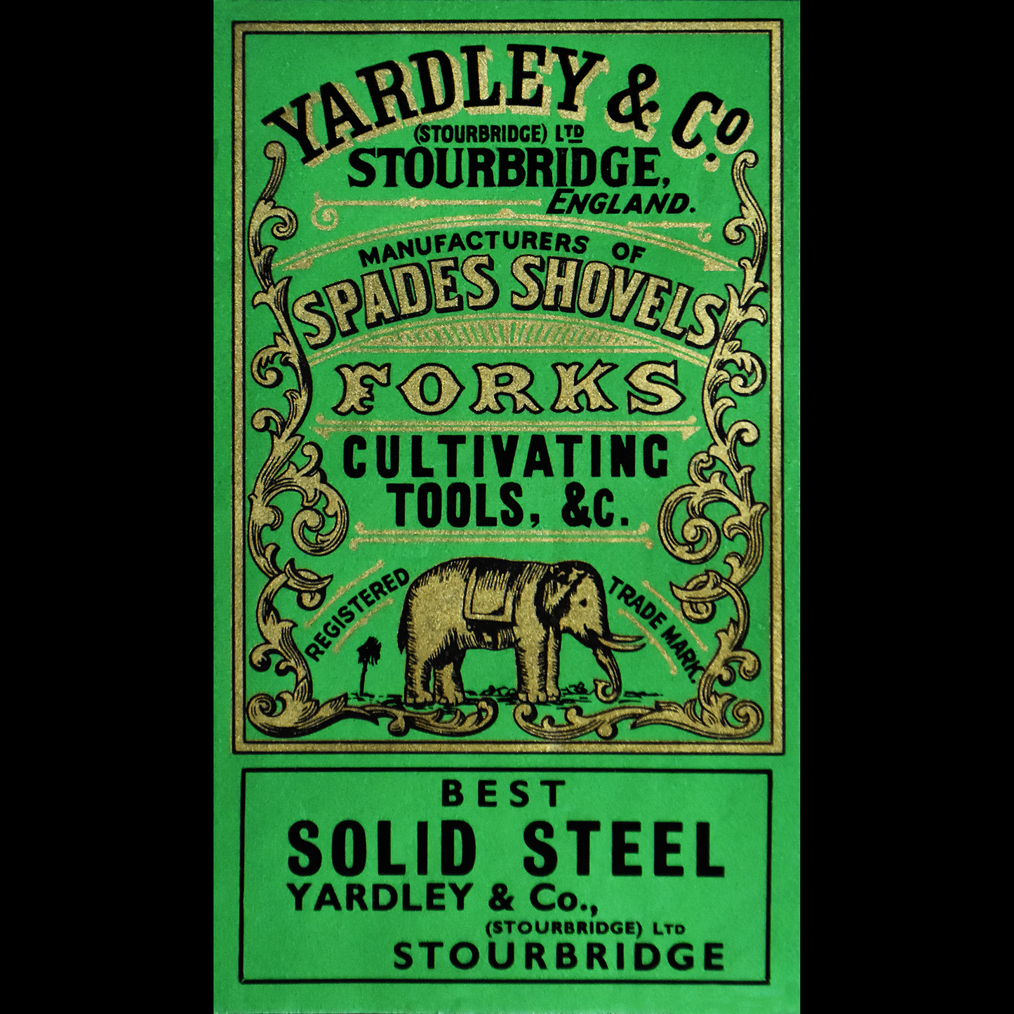 Yardley & Co Fork label T-shirt Black