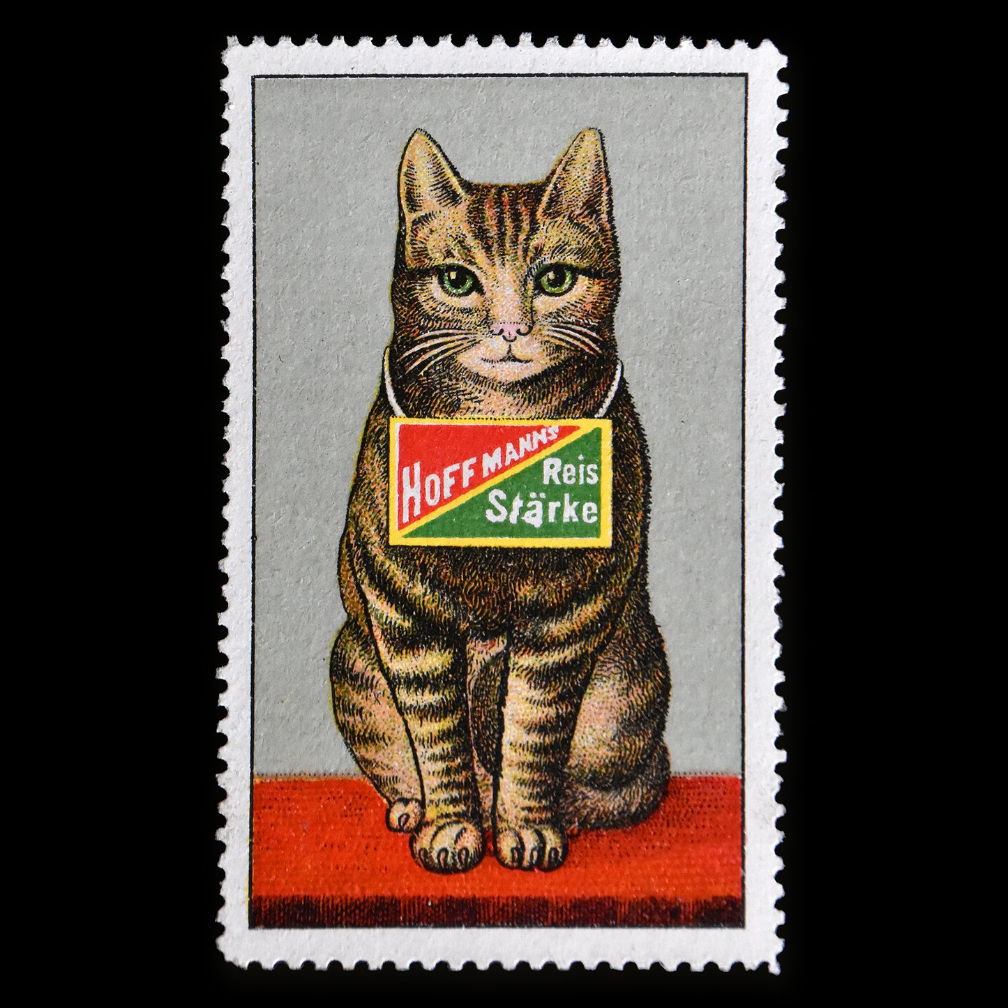 Hoffmann's Starch cat cinderella stamp T-shirt Black