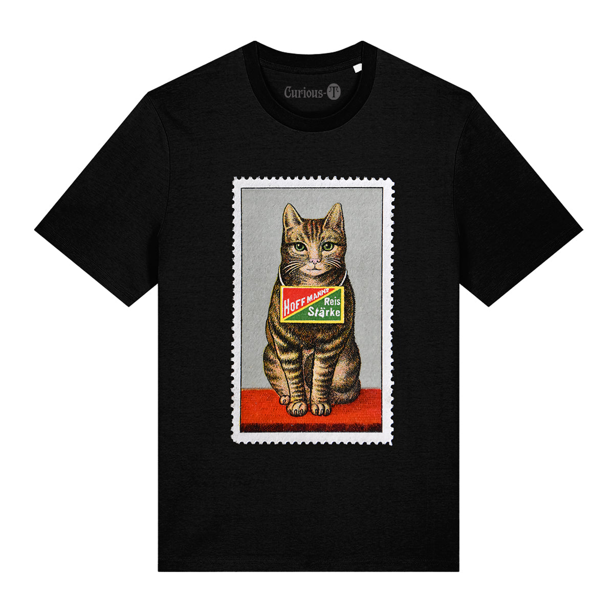 Hoffmann's Starch cat cinderella stamp T-shirt Black