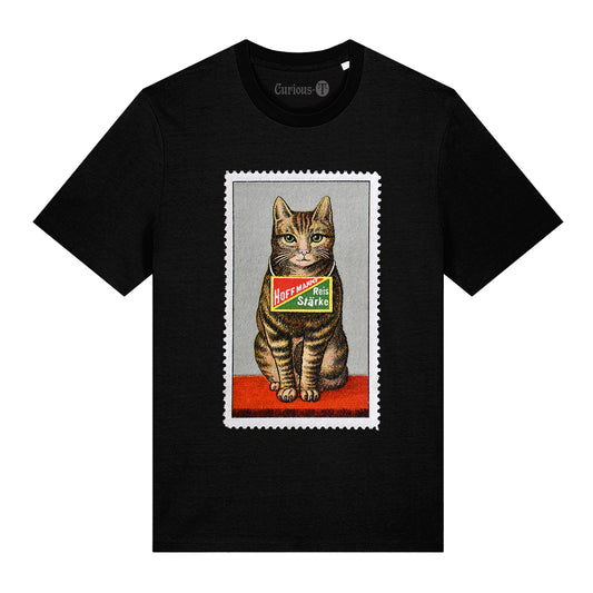 Hoffmann's Starch cat cinderella stamp T-shirt Black